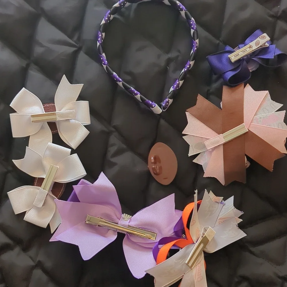 Baltimore Orioles Ravens Boutique Bow Collection with football ring